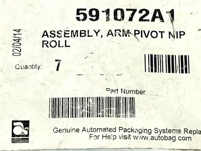 591072A1 | Automated Packaging Systems  Arm Pivot Assembly NIP Roll PKG OF 7 - New
