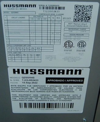 142-1049 Hussmann Q2SSM4S 50" Self Contained Open Air Produce Berry Cooler
