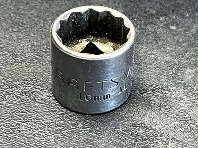 CRAFTSMAN, 3/8" DRIVE SHALLOW SOCKET, 16MM METRIC, 12 POINT