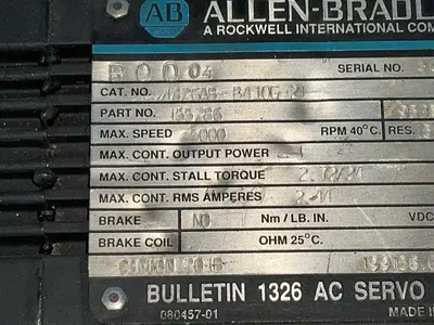 Used ALLENBRADLEY 1326ABB410G21 Motors (misc) Ohio US | HGR 24 #1507007