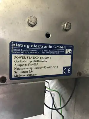 Plating Electronic PowerStation PE3000-4 DC Power Supply 6V 400A out/480V in 3PH