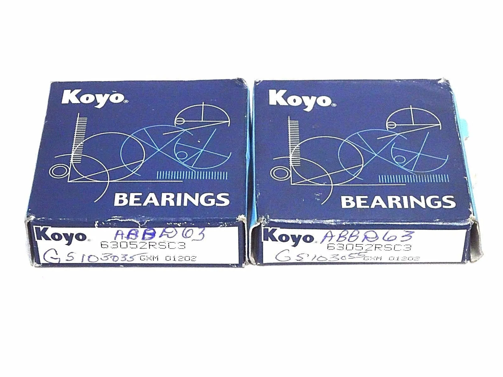 2 NEW KOYO 63052RSC3 SEALED BALL BEARINGS