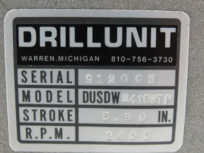 Prescott Drillunit DUSDW 2415STP Air Electric Drill Unit 5.9" Stroke 230/460V