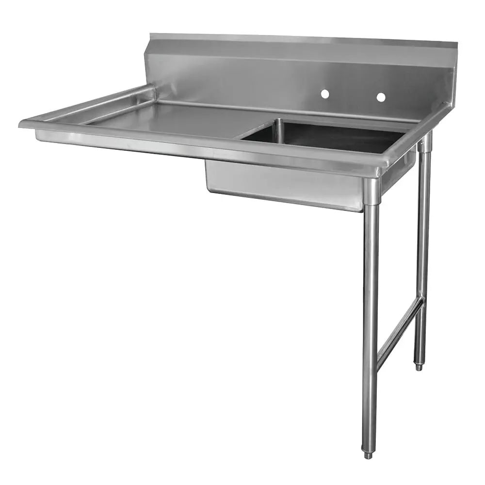 Advance Tabco DTU-U60-60L-X Undercounter Dishtable Assembly - 20" x 20" x 5" Bowl, 60" x 30" Table, Stainless