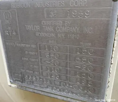 Used Rubicon 304L Tube Heat Exchanger – 51" Diameter, 26' Length, Built 2007