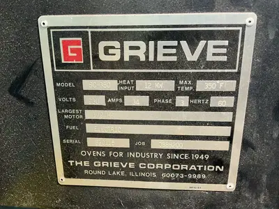 Used GRIEVE SC350 Heat Treating Units Ohio US | HGR 24 #1503704