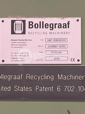 USED 1997 BOLLEGRAAF HBC-110 AUTO TIE BALER WITH HBT 1216-2000 CONVEYOR