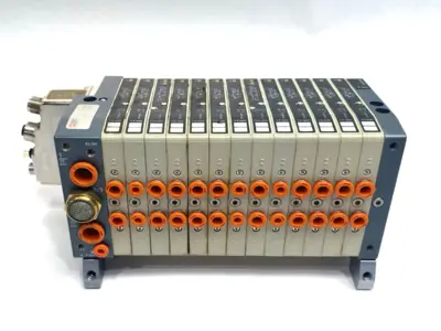 Used Metal Work Pneumatic Pneumatic Manifold HDM 2B&R 8 M V6 V4 O6 V6X3 V4 O6 + Solenoid Valves Michigan US | Maverick Industrial Sales #1393463