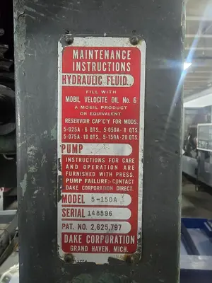 Used DAKE 5-150A Misc Industrial Equipment Kentucky US | Aucto #565247