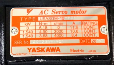 NEW YASKAWA USASGM-15-HGA1 SERVO MOTOR USASGM15HGA1