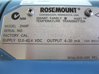 Used Rosemount 3144P D1A1NAK1021B4M5C2 Sensors New Hampshire US | Bitter End Trading #1452969