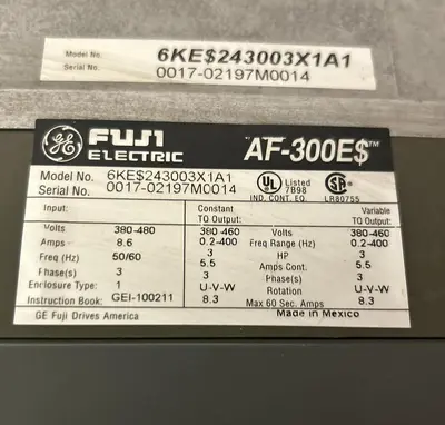 Used GE FUJI 6KE$243003X1A1 Industrial Controls Ohio US | Surplus Asset Holdings #1242349