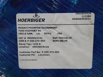 Hoerbiger 4-200-275-003 Compressor Suction / Discharge Ring Valve New NIB