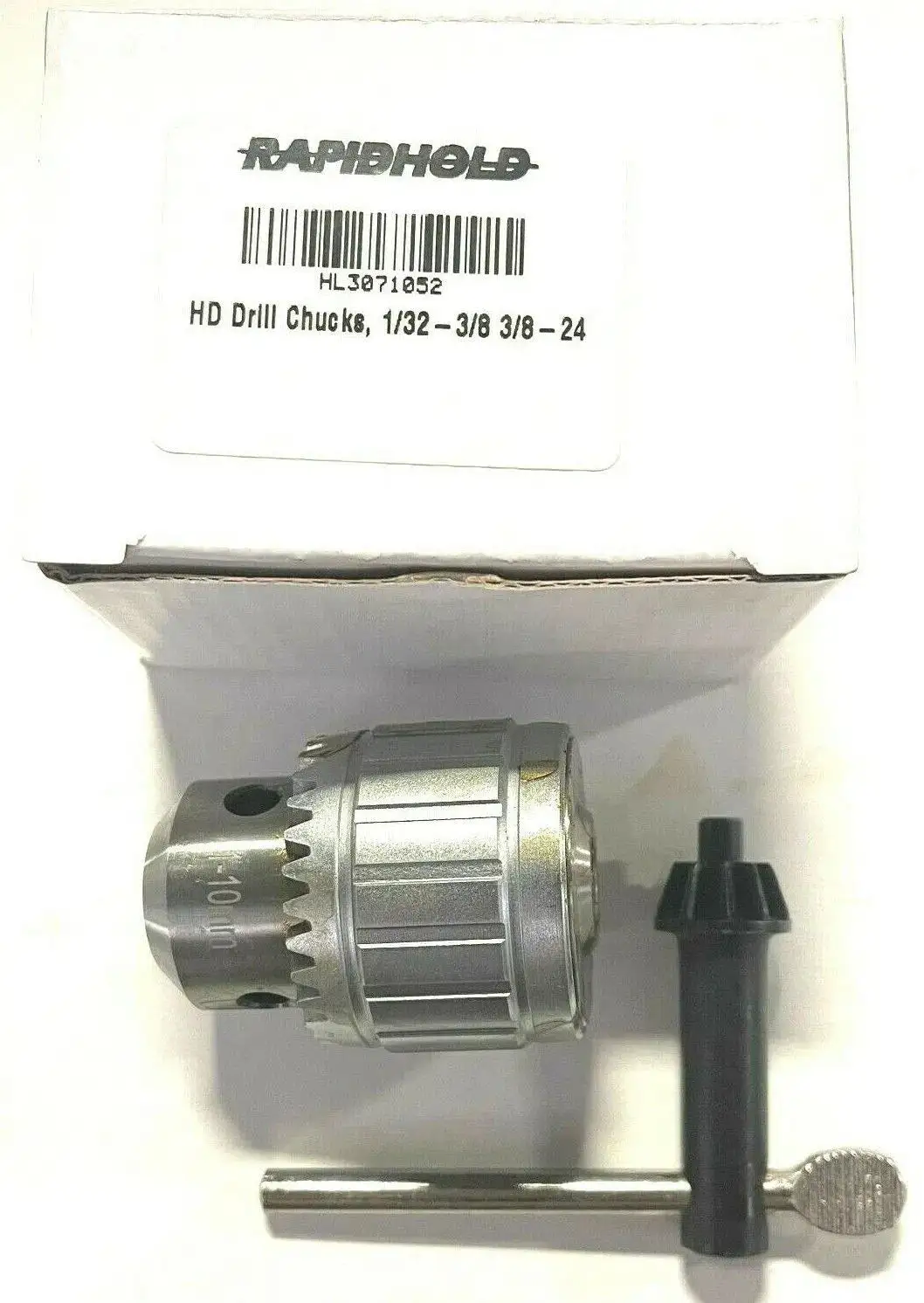 RapidHold 3/8-24 Heavy Duty Drill Chuck Super Ball Bearing Up To 3/8" Capacity