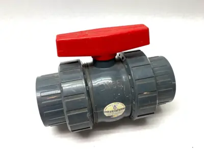 USED SHYOULI PVC DN65 DOUBLE UNION BALL VALVE 3"