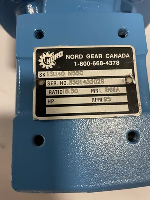 Nord Gear SK1SU40 N56C Right Angle Speed Reducer 18.50:1 95RPM