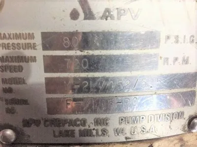 Used _UNKNOWN_ _UNKNOWN_ Sanitary  Pump West Virginia US | Cooper Industries #1409527