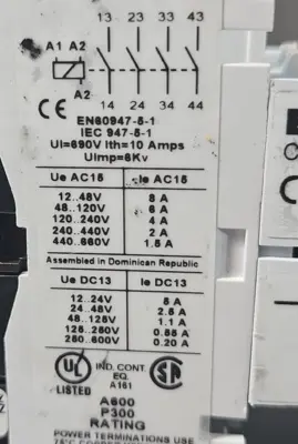 Eaton Cutler Hammer C320KGT17 Auxiliary Contact Block Series A2 (BIN412)