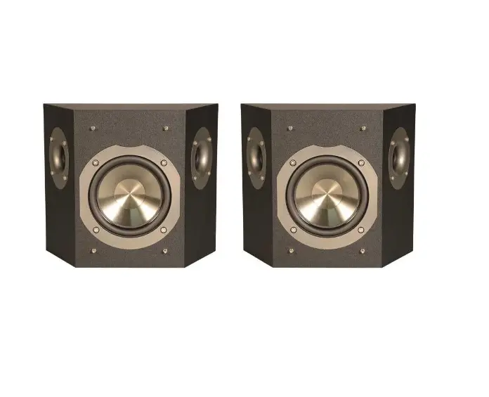 (2) Phase Technologies V-Surround-II 2-Way Switchable Bipole/Dipole Surround Speakers - Black - NEW IN BOX