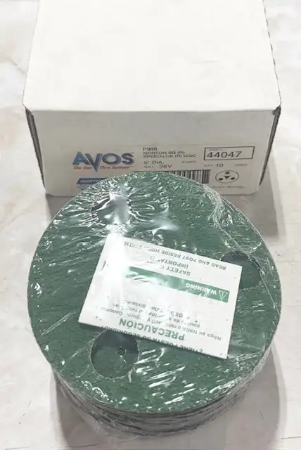 Norton AVOS 5" GreenLyte Plus SG F986 Fiber Disc 36 Grit Ceramic Alumina 10 Pack