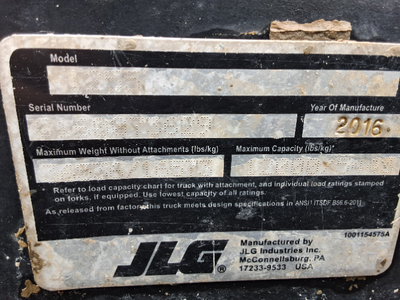 USED 2016 JLG 1255