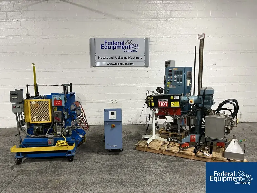 USED Davis-Standard 3 Roll Sheet Stack Davis-Standard 1.25” Extruder Line