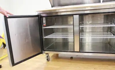 BISON BPT 67", 2 Door, Pizza Prep Table Refrigerator Commercial NSF