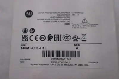 NEW IN BOX Allen Bradley 140MT-C3E-B10 Motor Protection Circuit Breaker #H715A