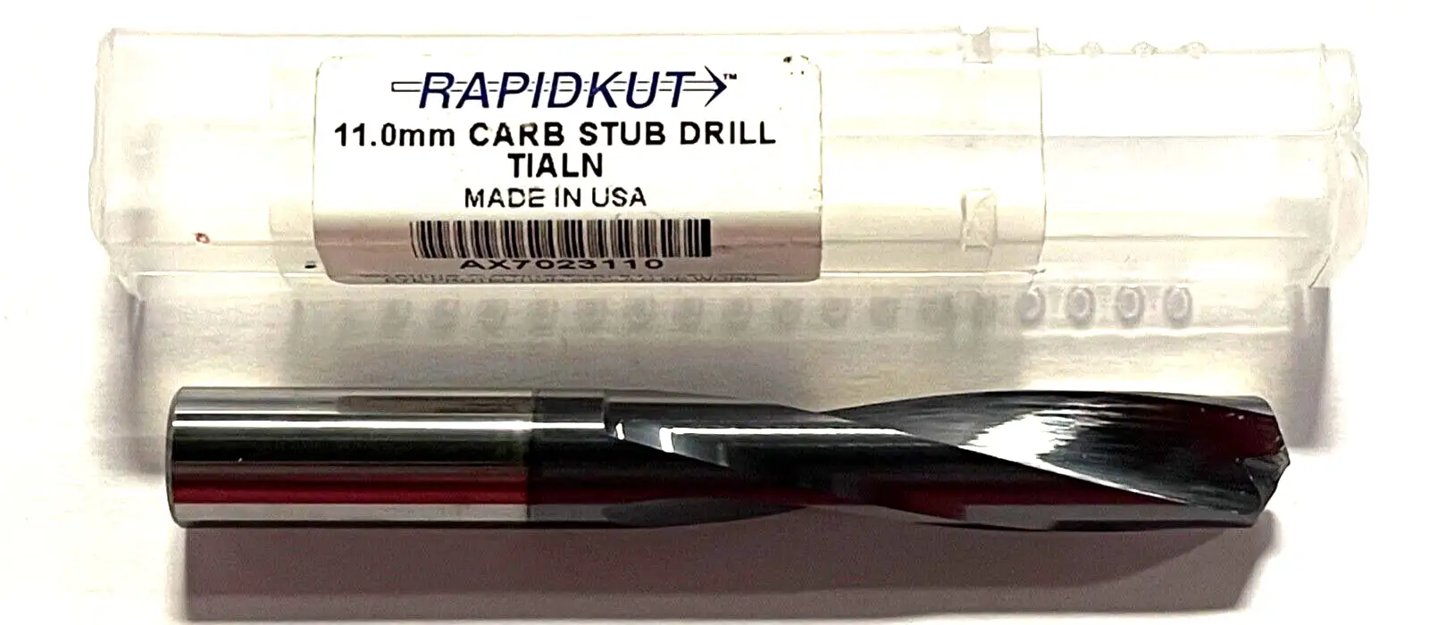 RapidKut 11mm Solid Carbide Drill Screw Machine Length TiAlN Coated 135° USA