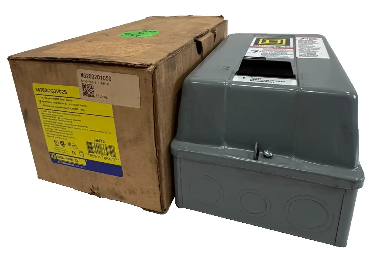 NEW SQUARE D 8536SCG3V02S AC MAGNETIC STARTER SER. A SIZE 1