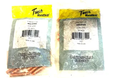 NEW TWECO WS14H45 CONTACT TIPS 2 BAGS OF 25 EACH