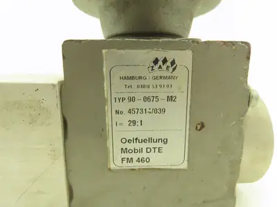 ZAE 90-0675-M2 Gearbox Reducer 29:1 Hollow Shaft 7/8" Bolt Center 3-7/8"