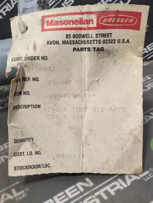 Dresser 008920101999 Torque Tube *shelf wear and rust* New