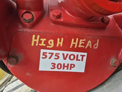 30 hp Submersible Pump 202 ft Head, 575 Volt