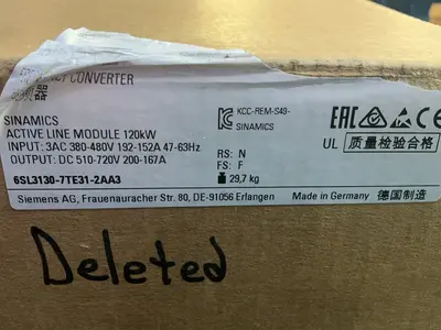 Used SIEMENS 6SL31307TE312AA3 AC Drive Power Modules Ohio US | HGR 24 #1357427