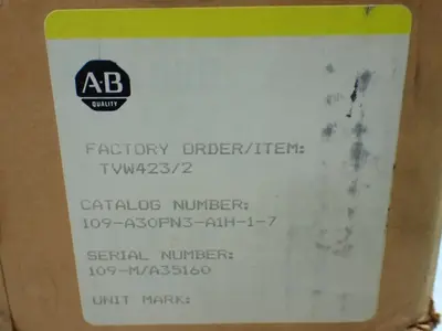 NEW ALLENBRADLEY 109130PN3A1H17