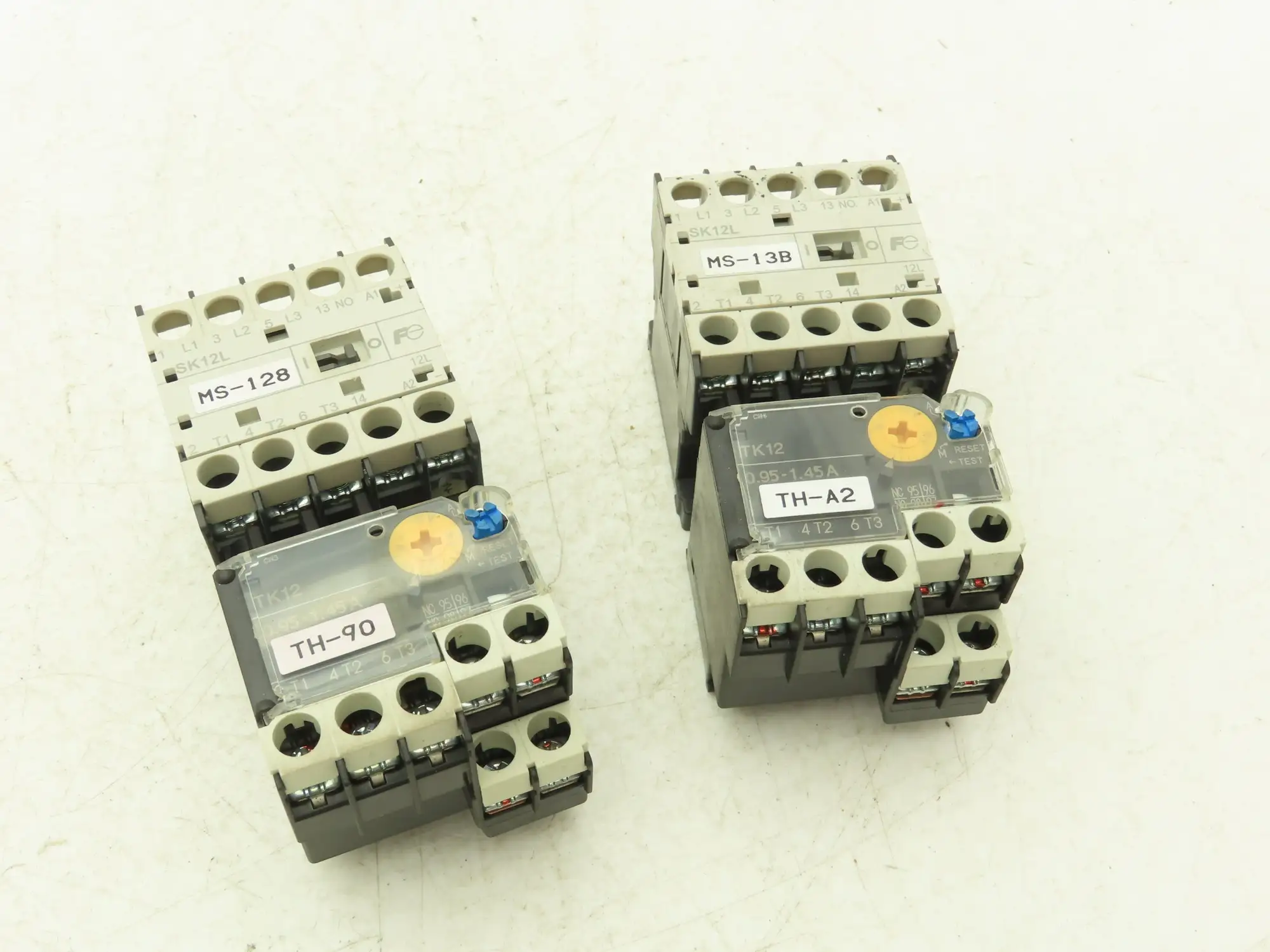 Fuji SK12L Motor Starter Contactor 5.5kW 600V & Overload .95-1.45A Lot of 2