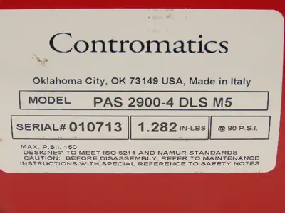KF Contromatics PAS  2900-4 DLS M5 Pneumatic Valve Actuator 150 PSI