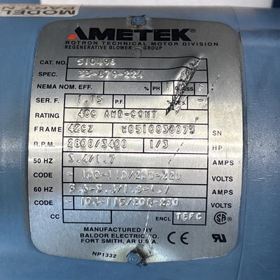 New | in-Stock AMETEK 080564 Blowers Indiana US | J&J Industrial Supply #1481561