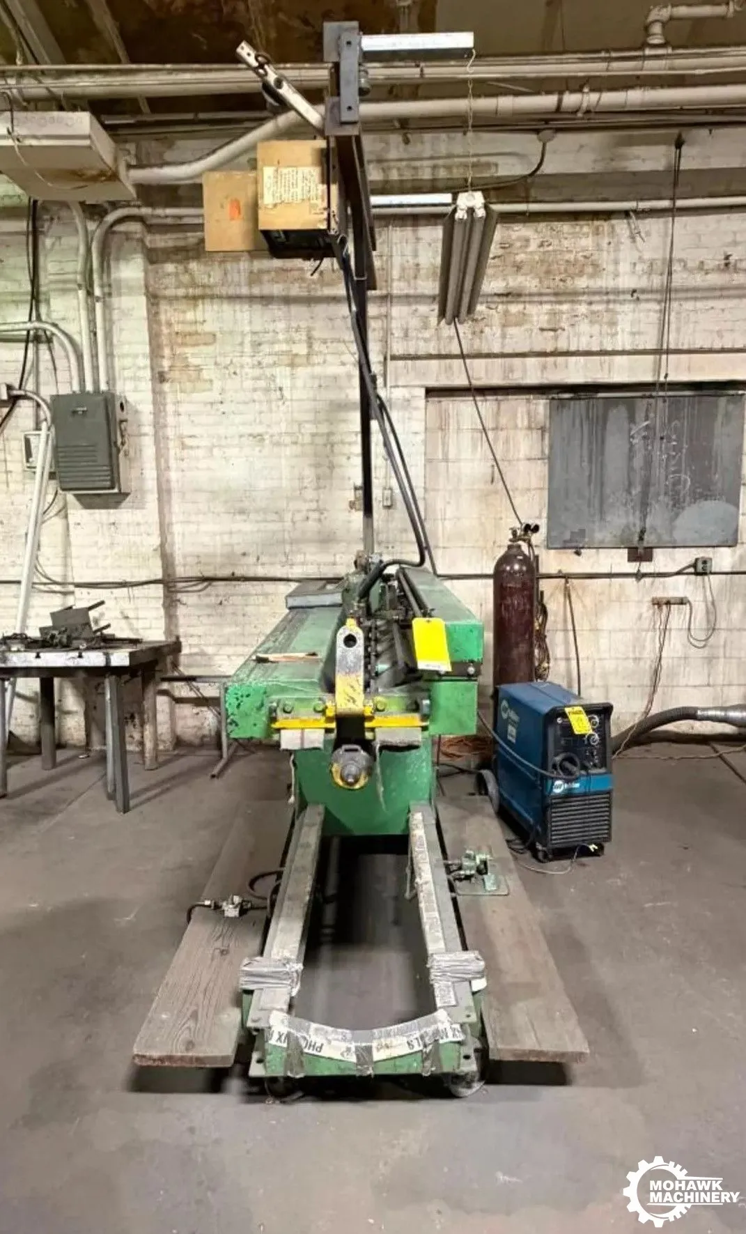 4’ x 10 GA WEBB “J56” LONGITUDINAL SEAM WELDER w/Miller Millermatic 250CV-DC Welder w/Wire Feed