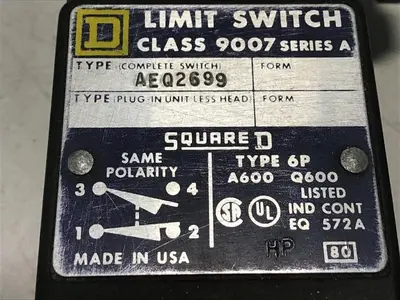 USED SQUARE D 9007-AEQ2699