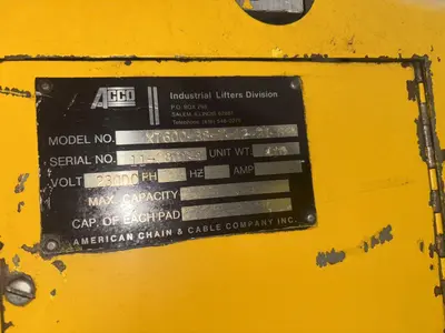 Used ACCO X7600-38-7-12-21-B8M Sheet Lifters Ohio US | Yoder Brothers machinery #91217