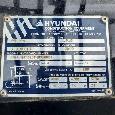 Used 2021 HYUNDAI 25L-9A Internal Combustion Forklifts: Pneumatic Tire Illinois US | Somerset Equipment Sales #1546255