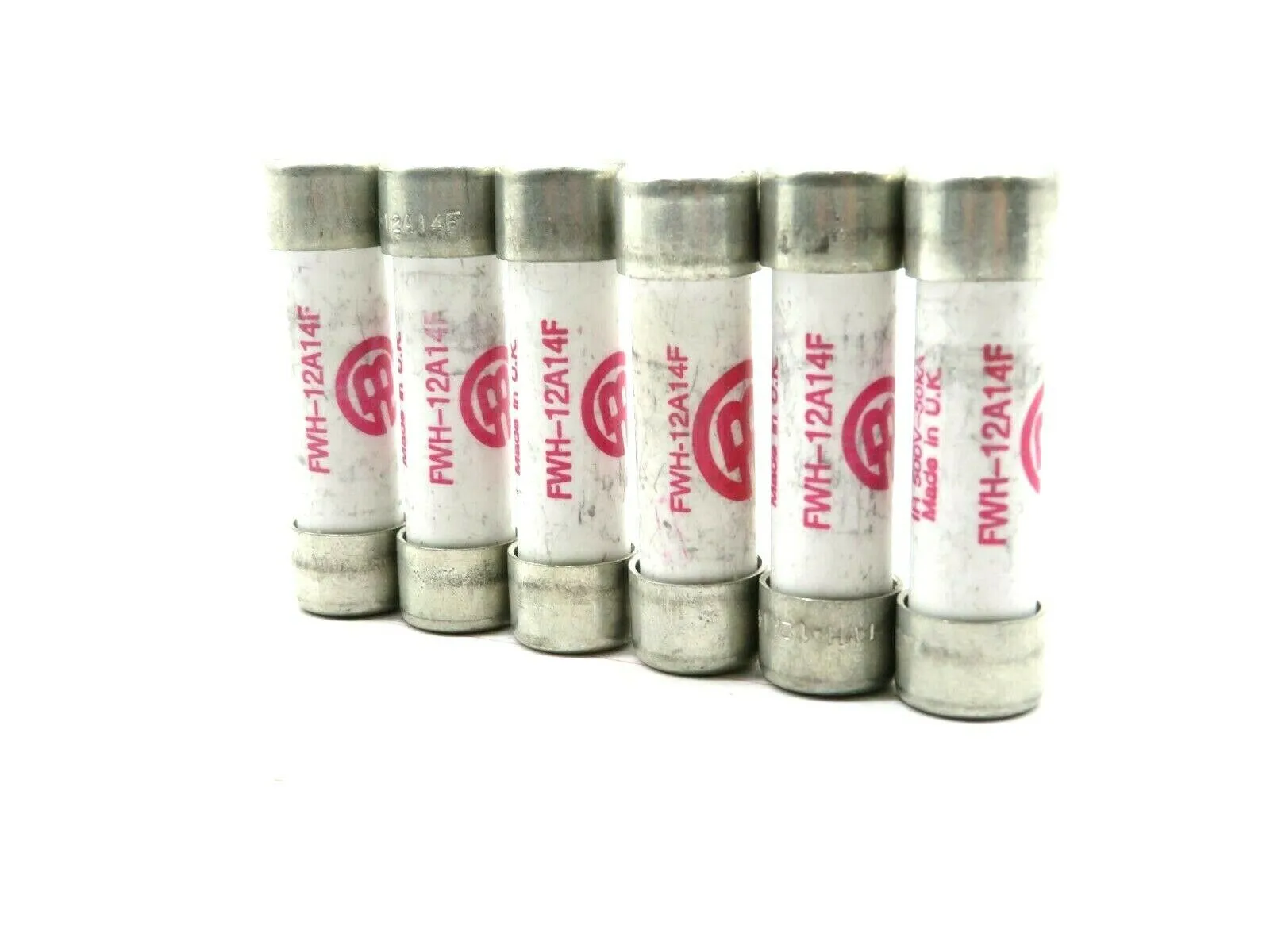 6 NEW BUSSMANN FWH-12A14F FUSE 12 AMP FWH12A14F