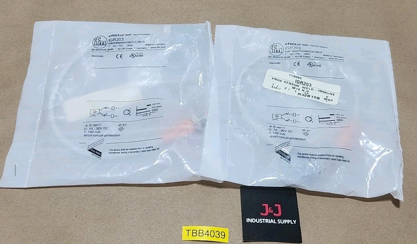 NEW IFM IGB2006BARKG/AM/SC/0,3M/US