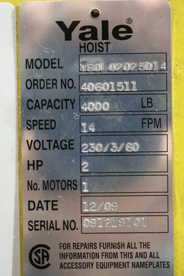 USED YALE Y80L02025D14