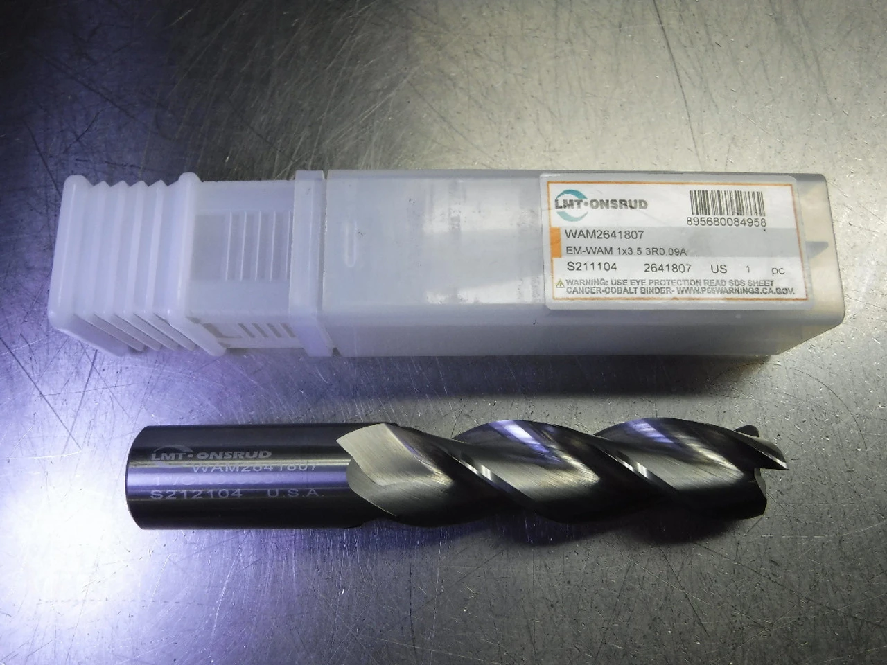 LMT Onsrud 1" 3 Flute Carbide Corner Rounded Endmill WAM2641807 (LOC2123C)