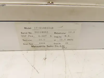 Matsushita Seiko BV-100CRF-T Thin Clean Module Filtration Unit 100v