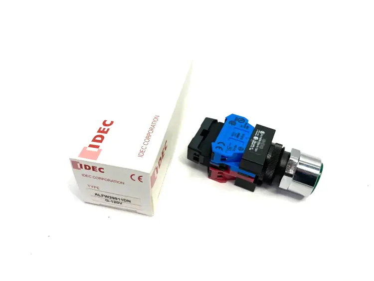 Used IDEC 22MM ILLUMINATED PUSHBUTTON GREEN TW METAL BEZEL Relays & Switches | Maverick Industrial Sales #1108164