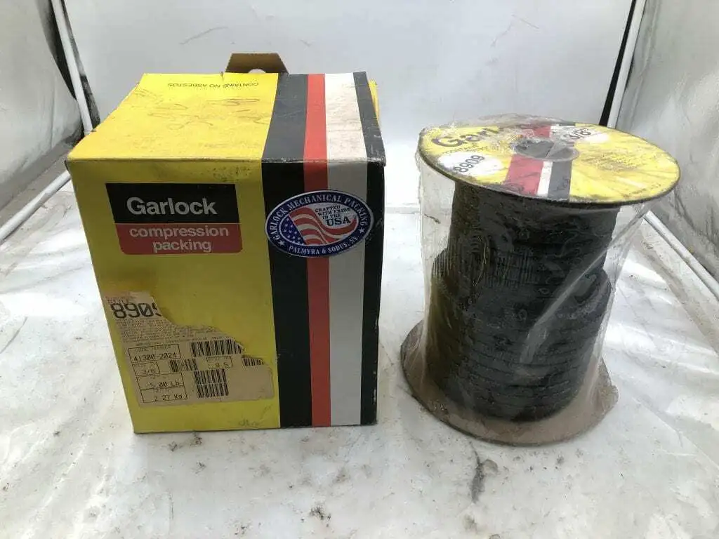 Garlock SYNTHEPAK 8909 3/8″ Synthetic Lattice Braid Compression Packing 25ft NIB